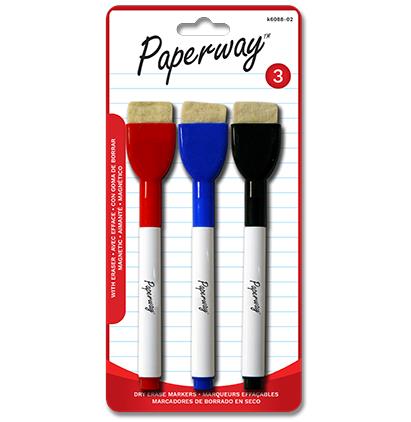 WHITEBOARD MARKERS - 3 ASST COLORS