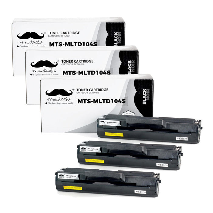 Samsung MLT-D104S Compatible Black Toner Cartridge - Moustache® - 3/Pack
