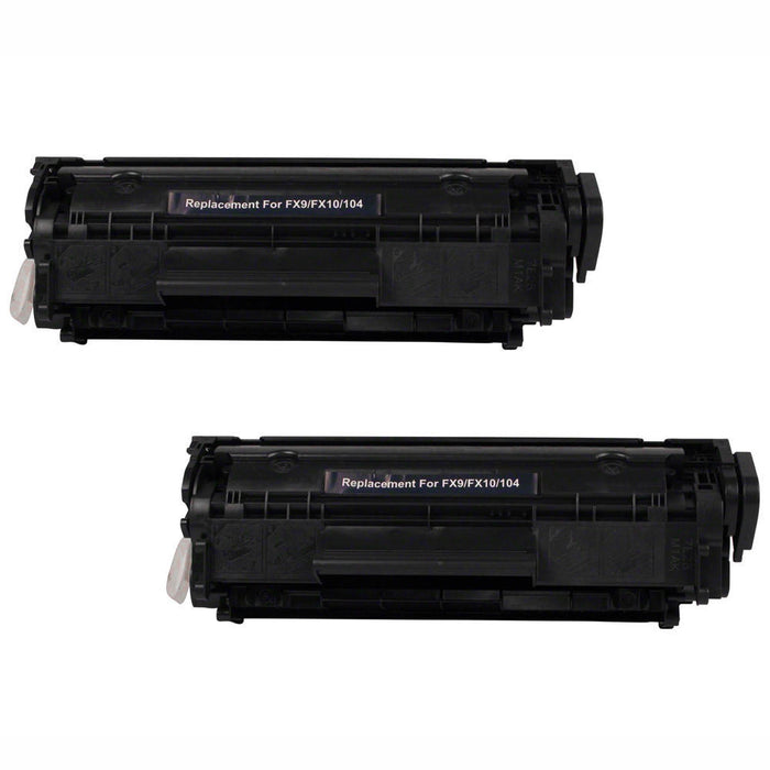 Canon 104 0263B001AA Compatible Black Toner Cartridge - Economical Box - 2/Pack