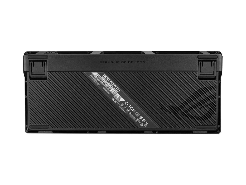 ROG AZOTH 75 WIRELESS DIY CUSTOM GAMING KEYBOARD, OLED DISPLAY, GASKET-MOUNT, THREE-LAYER DAMPENING, HOT-SWAPPABLE PRE-LUBED ROG NX RED SWITCHES & KEYBOARD STABILIZERS, ABS KEYCAPS, RGB-BLACK