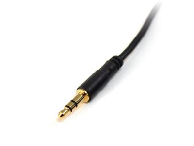 StarTech.com 1 ft Slim 3.5mm to Right Angle Stereo Audio Cable