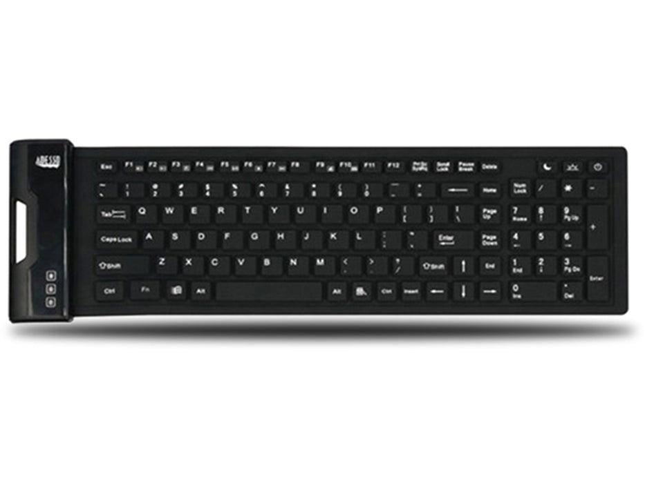 SlimTouch 222 Antimicrobial Waterproof Flex Keyboard (Compact Size)