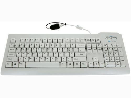 Seal Shield WHITE MEDICAL GRADE KEYBOARD w/ Quick Connect - Dishwasher Safe (White)(USB) KEYB ABS 207 Corded USB -Quick WHT -US