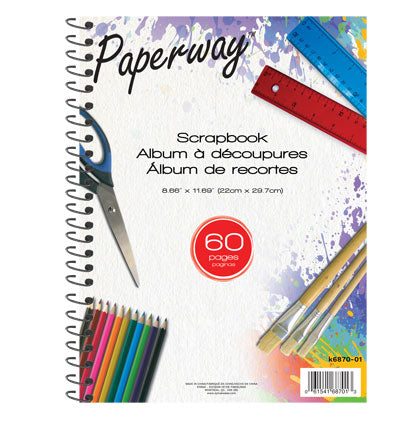 PAPERWAY® SCRAP BOOK - 60 9" X 12"