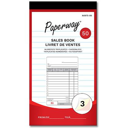 PAPERWAY® SALES BOOK - 50 TRIPLICATES