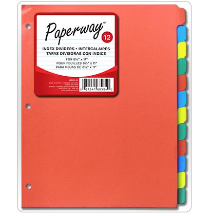 PAPERWAY® INDEX DIVIDERS - 12