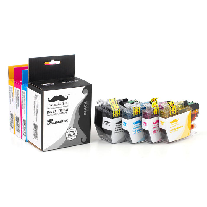 Brother LC3029 XXL Compatible Ink Cartridge Combo Extra High Yield BK/C/M/Y - Moustache®