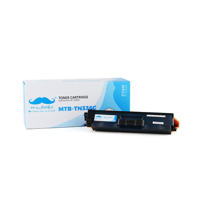 Brother TN336C Compatible Cyan Toner Cartridge High Yield - Moustache® - 1/Pack