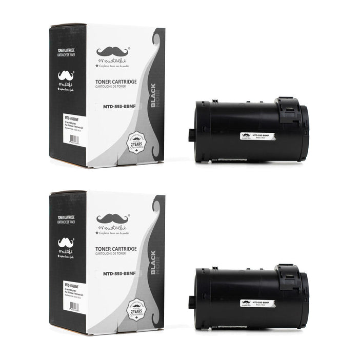 Dell 593-BBMF 47GMH D9GY0 Compatible Black Toner Cartridge High Yield - Moustache® - 2/Pack