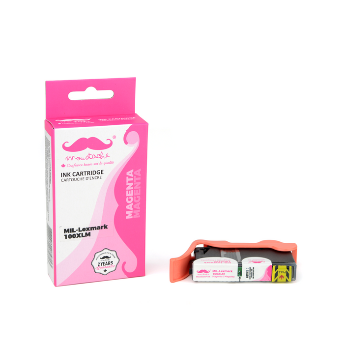 Lexmark 100XL 14N1070 14N1055 Compatible Magenta Ink Cartridge High Yield - Moustache®