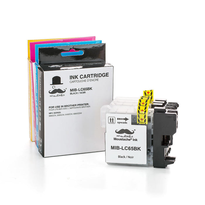 Brother LC65 Compatible Ink Cartridge Combo BK/C/M/Y - Moustache®