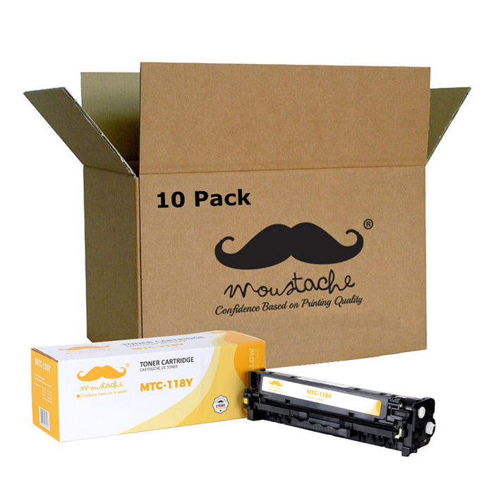 Canon 118Y 2659B001AA Remanufactured Yellow Toner Cartridge - Moustache® - 10/Pack