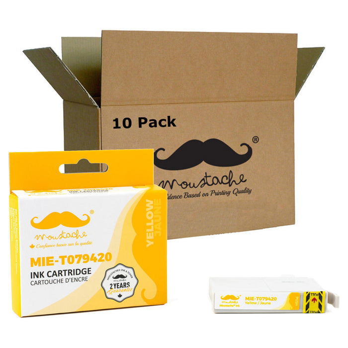 Epson 79 T079420 Compatible Yellow Ink Cartridge High Yield - Moustache® - 10/Pack