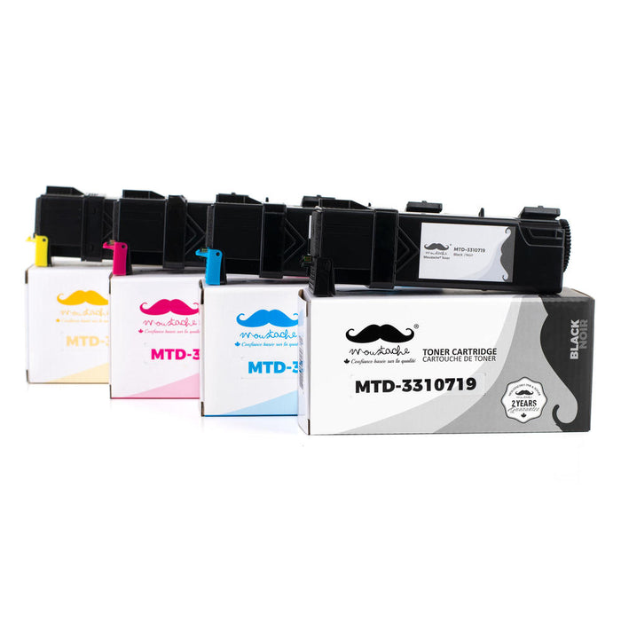 Dell 331-0716 331-0717 331-0718 331-0719 Compatible Toner Cartridge Combo High Yield - Moustache®