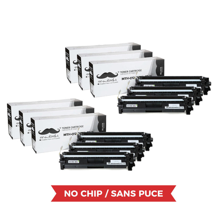 Compatible HP 17A CF217A Black Toner Cartridge - No Chip - Moustache® - 6/Pack