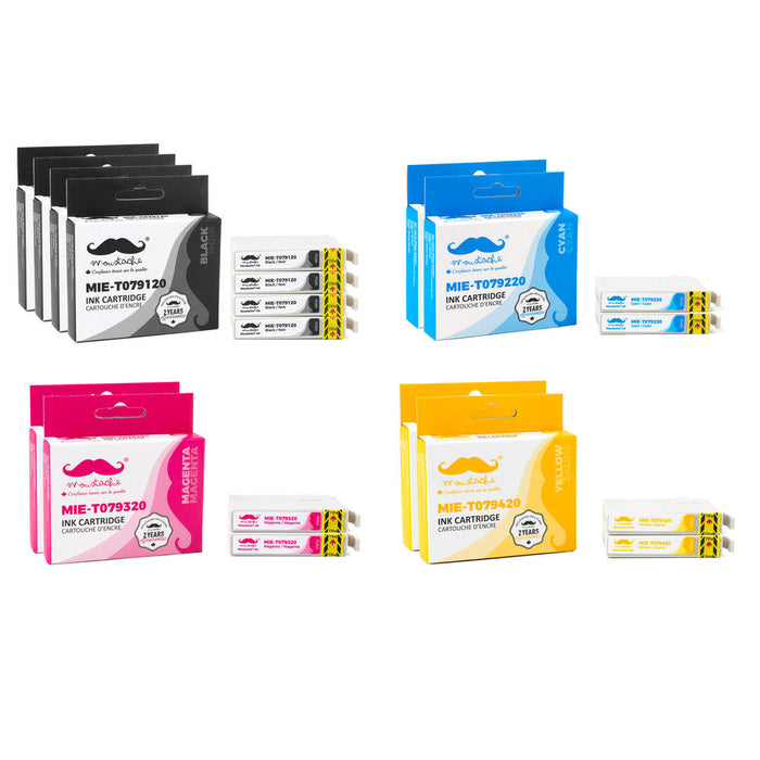 Epson 79 T079 Compatible Ink Cartridge Combo High Yield - 10/Pack - Moustache®