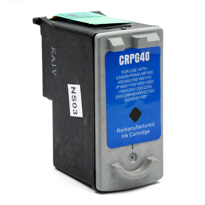 Canon PG40 Remanufactured Black Ink Cartridge