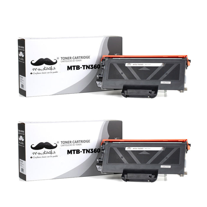 Brother TN360 Compatible Black Toner Cartridge - Moustache® - 2/Pack
