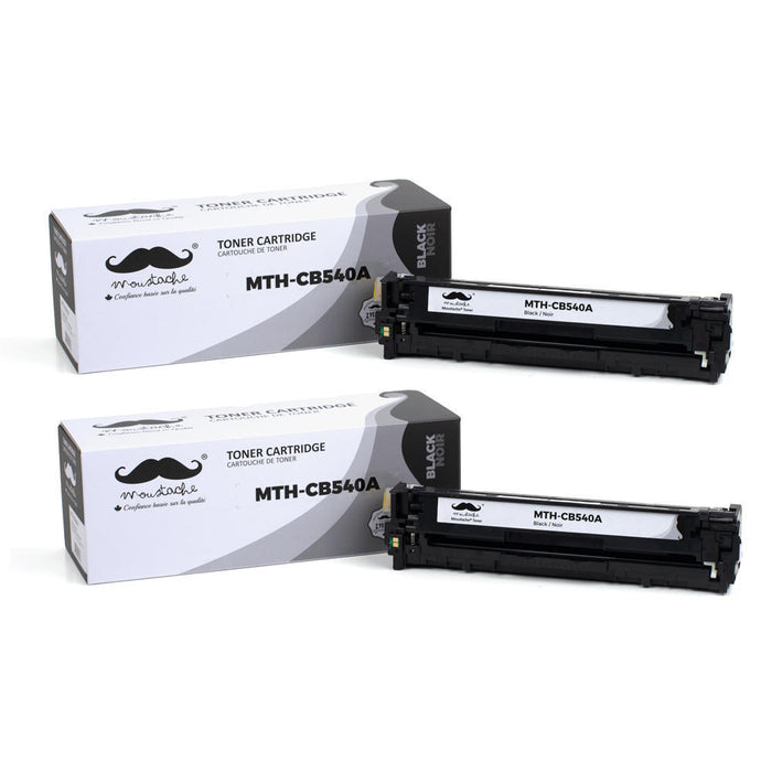 Remanufactured HP 125A CB540A Black Toner Cartridge - Moustache® - 2/Pack