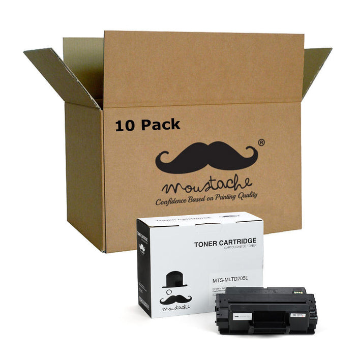 Samsung MLT-D205L Compatible Black Toner Cartridge High Yield For ML-3312ND Printer - Moustache® - 10/Pack