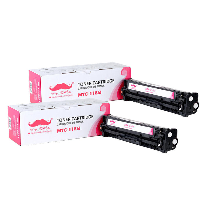 Canon 118M 2660B001AA Remanufactured Magenta Toner Cartridge - Moustache® - 2/Pack