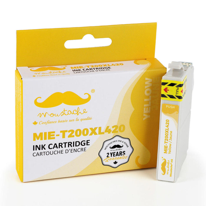 Epson 200 T200XL420 Compatible Yellow Ink Cartridge High Yield - Moustache® - 1/Pack
