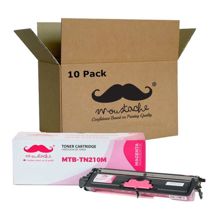Brother TN210M Compatible Magenta Toner Cartridge - Moustache® - 10/Pack