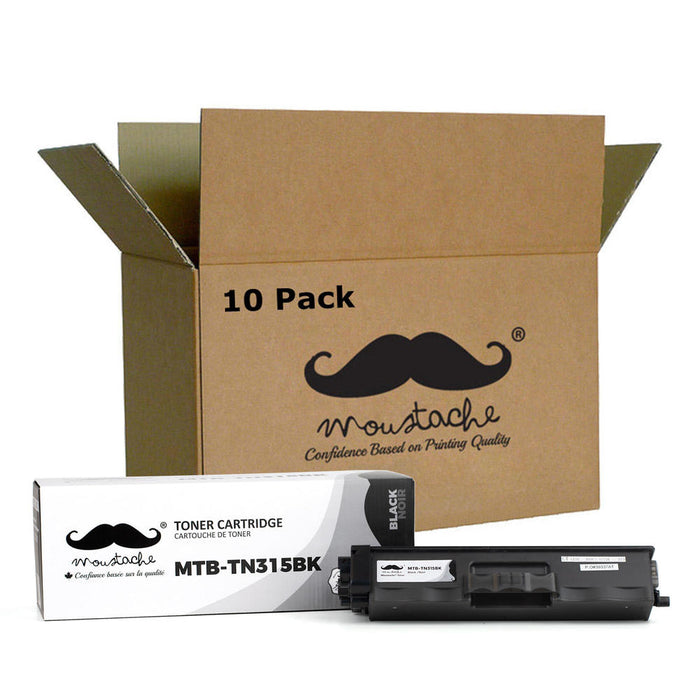 Brother TN-315 Compatible Black Toner Cartridge High Yield - Moustache® - 10/Pack
