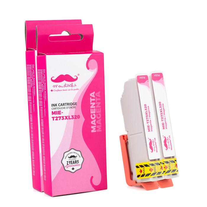 Epson 273 T273XL320 Compatible Magenta Ink Cartridge High Yield - Moustache® - 2/Pack