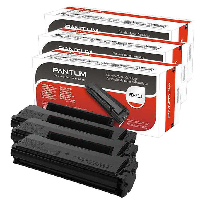 Pantum PB-211 Original Black Toner Cartridge (High Yield Version of PB-210S) - 3/Pack