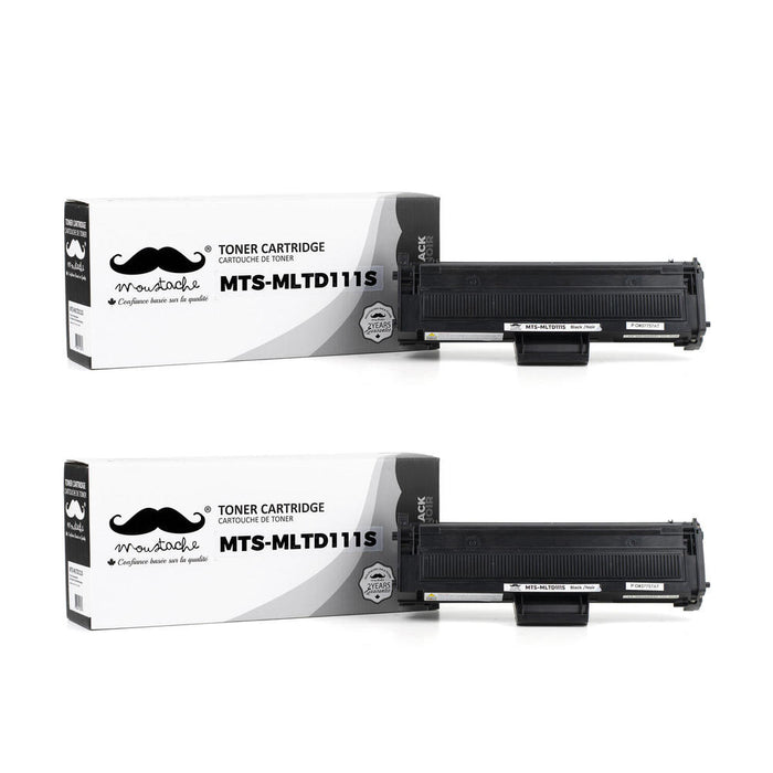 Samsung MLT-D111S Compatible Black Toner Cartridge - Moustache® - 2/Pack