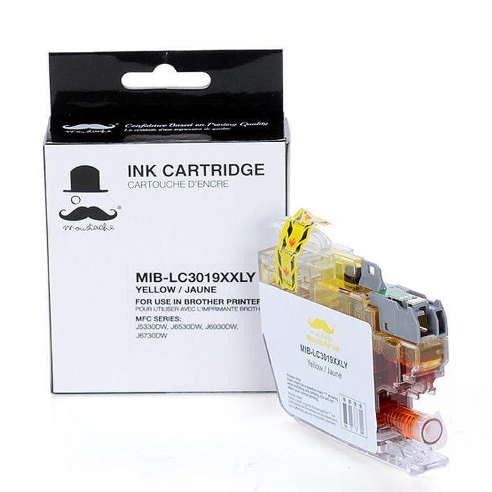 Brother LC3019Y Compatible Yellow Ink Cartridge Extra High Yield - Moustache®