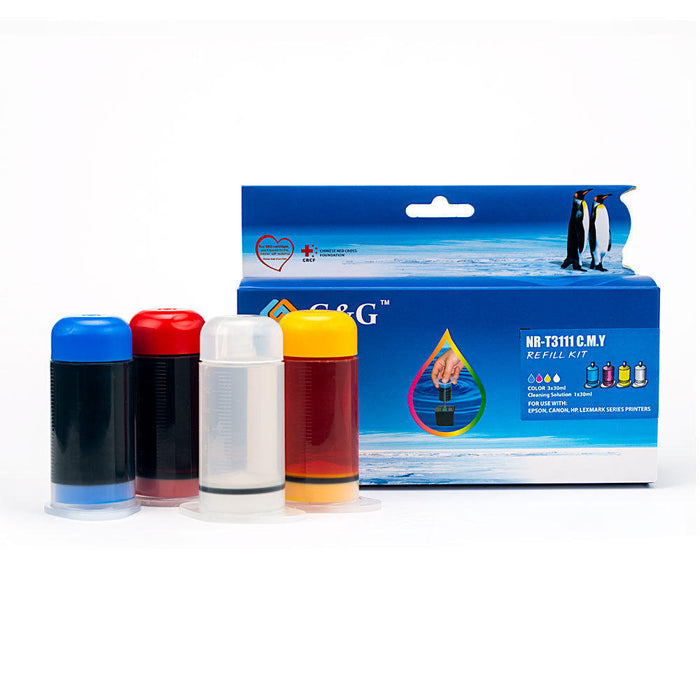 Universal Refill Kit NR-T3111CMY Color Ink C/M/Y - G&G™
