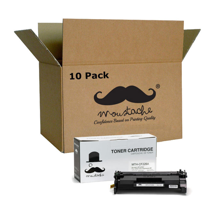 Compatible HP 26A CF226A Black Toner Cartridge - Moustache® - 10/Pack