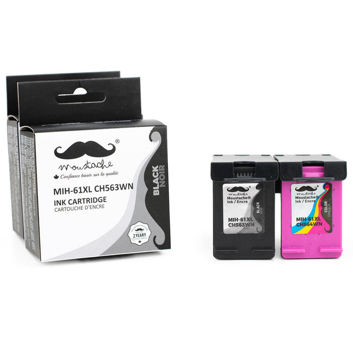 Remanufactured HP 61XL Ink Cartridge Combo High Yield - Moustache®