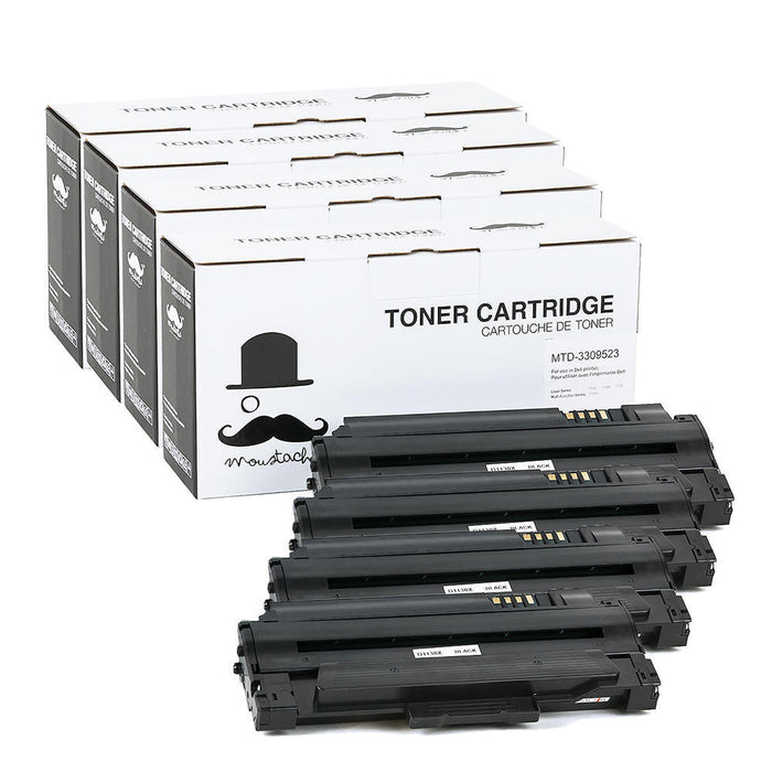Dell 330-9523 2MMJP 7H53W Compatible Black Toner Cartridge High Yield - Moustache® - 4/Pack