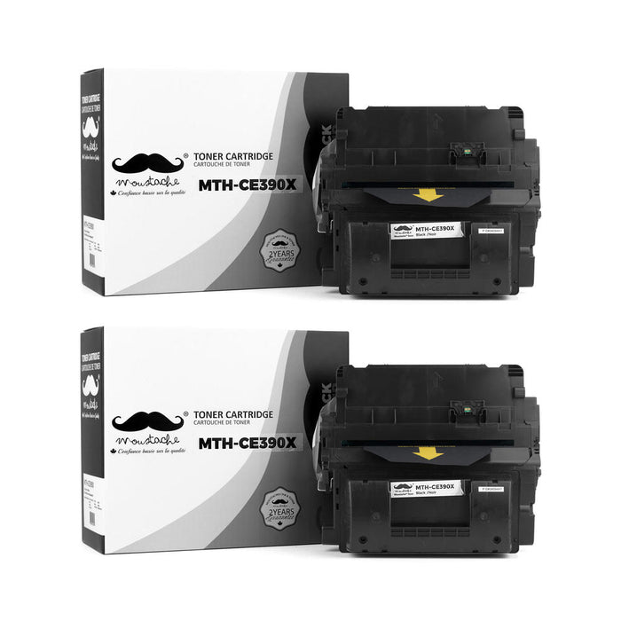 Compatible HP 90X CE390X Black Toner Cartridge High Yield - Moustache® - 2/Pack