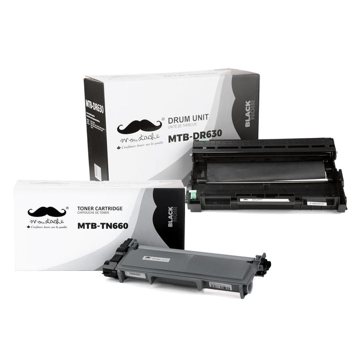 Brother TN660 DR630 Compatible Toner Cartridge and Drum Combo - Moustache®