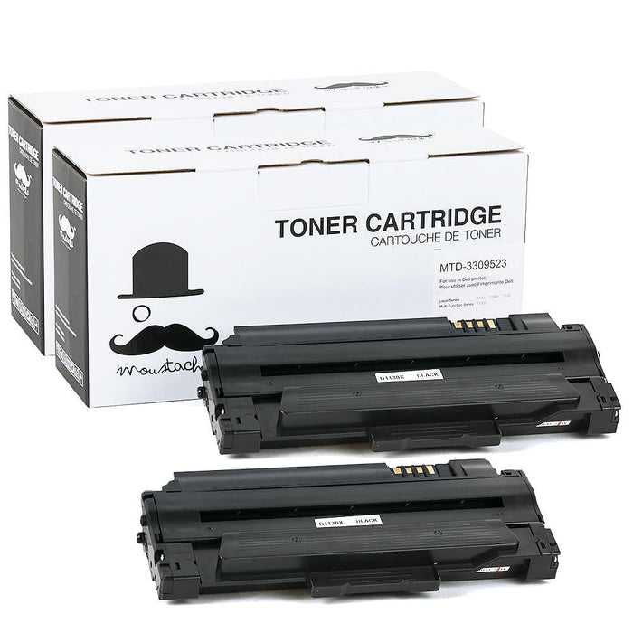 Dell 330-9523 2MMJP 7H53W Compatible Black Toner Cartridge High Yield - Moustache® - 2/Pack
