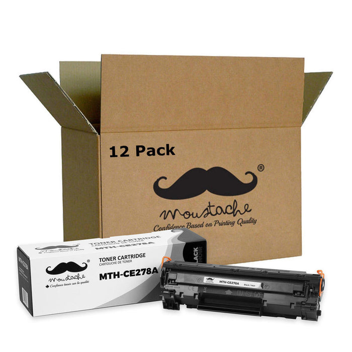 Compatible HP 78A CE278A Black Toner Cartridge - Moustache® - 12/Pack