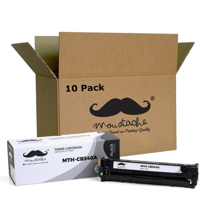 Remanufactured HP 125A CB540A Black Toner Cartridge - Moustache® - 10/Pack
