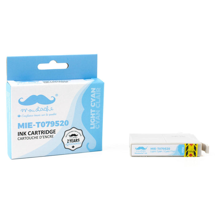 Epson 79 T079520 Compatible Light Cyan Ink Cartridge High Yield - Moustache® - 1/Pack