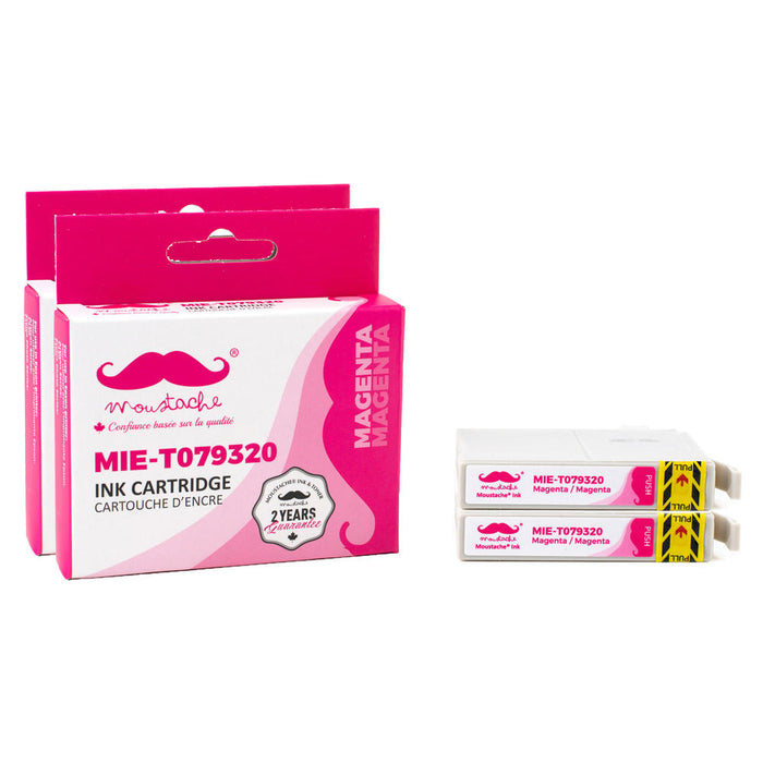 Epson 79 T079320 Compatible Magenta Ink Cartridge High Yield - Moustache® - 2/Pack