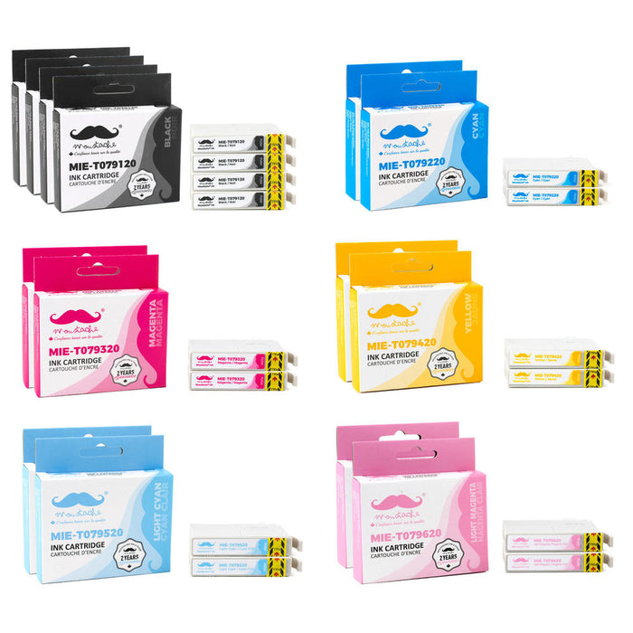 Epson 79 T079 Compatible Ink Cartridge Combo High Yield - 14/Pack - Moustache®