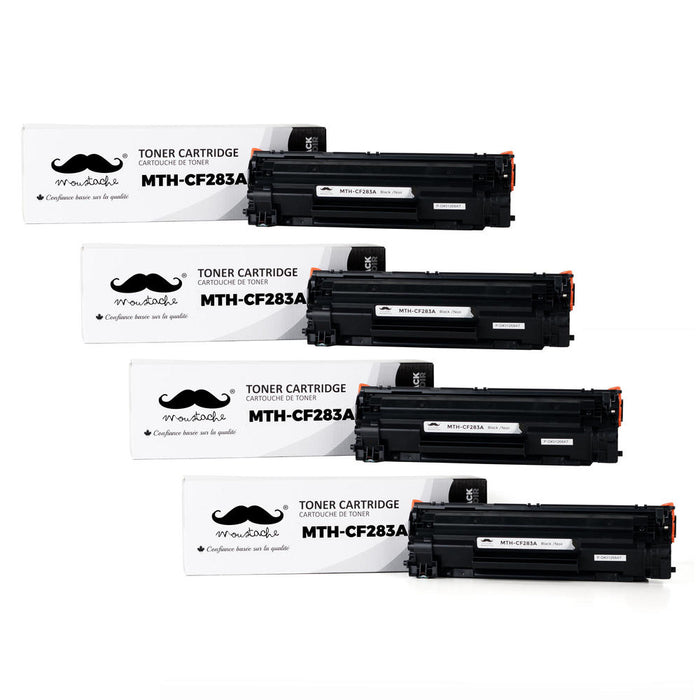 Compatible HP 83A CF283A Black Toner Cartridge - Moustache® - 4/Pack