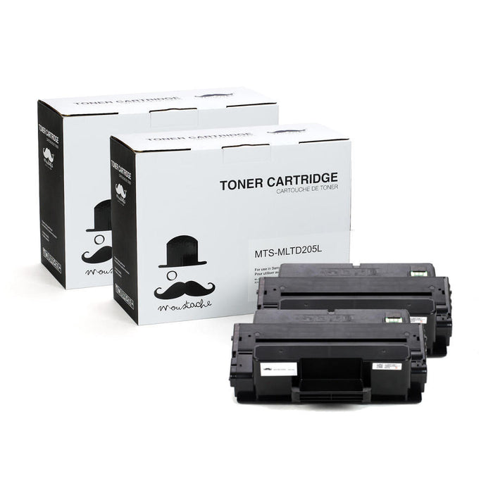 Samsung MLT-D205L Compatible Black Toner Cartridge High Yield For ML-3312ND Printer - Moustache® - 2/Pack