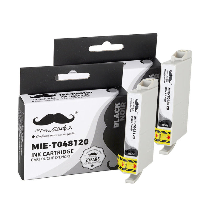 Epson 48 T048120 Compatible Black Ink Cartridge - Moustache® - 2/Pack