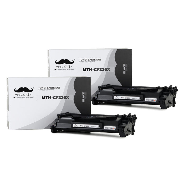 Compatible HP 26X CF226X Black Toner Cartridge High Yield - Moustache® - 2/Pack