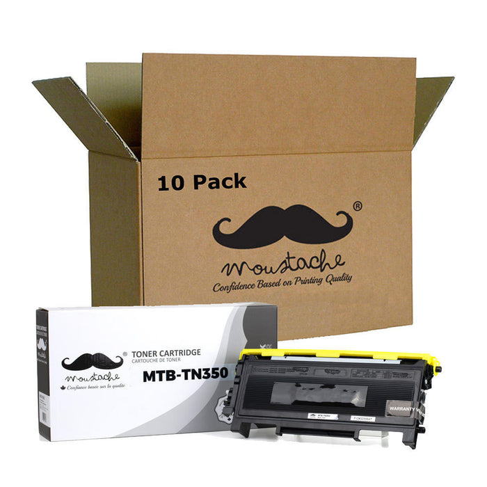 Brother TN-350 Compatible Black Toner Cartridge - Moustache® - 10/Pack