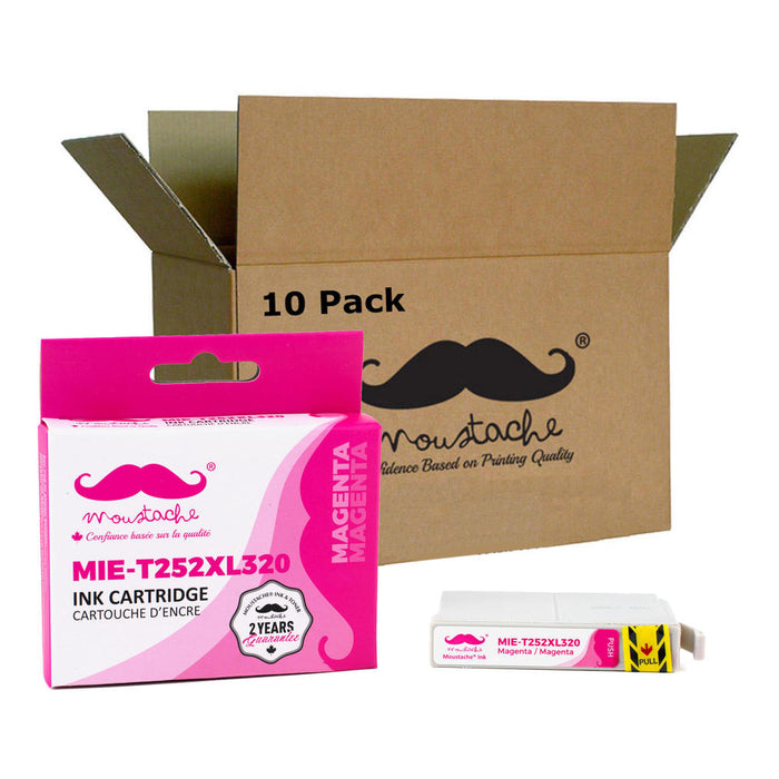 Epson 252 T252XL320 Compatible Magenta Ink Cartridge High Yield - Moustache® - 10/Pack